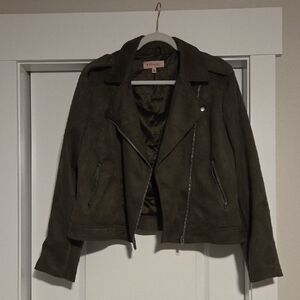Philosophy Olive Green Leather Jacket